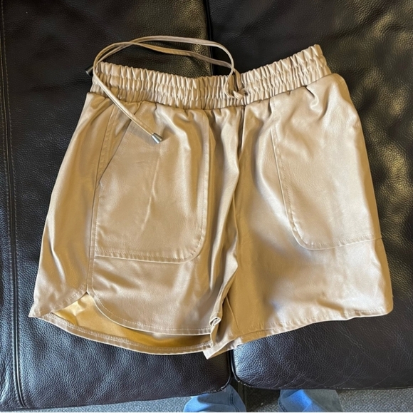 NWOT Faux leather shorts - Picture 2 of 4
